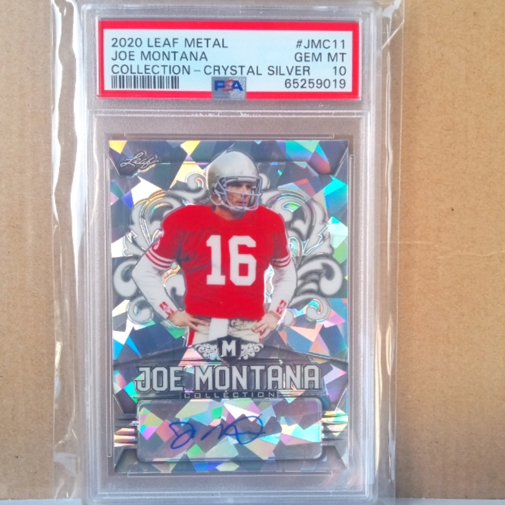 🏈🏆Joe Montana "Collection Auto - Crystal Silver 09/35 Insert" Slab🏆🏈